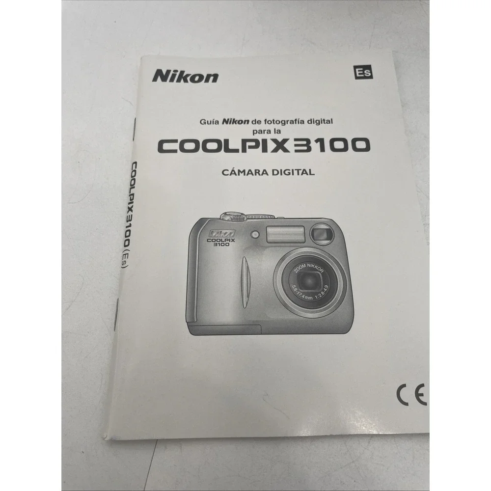 Nikon COOLPIX 3100 3.2MP Digital Camera 3X Zoom+Battery+Memory Card+Manuals-READ